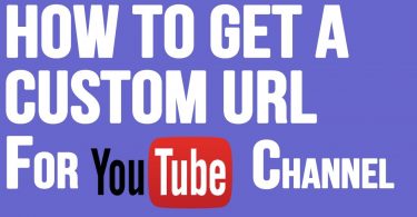 Custome url for youtube channel