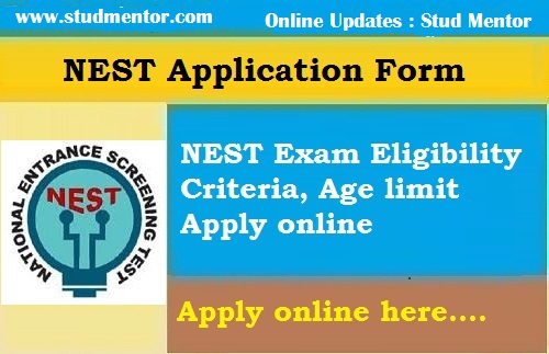 NEST 2020 Application Online by Stud Mentor
