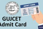 GUJCET Admit Card 2019