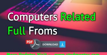 All Full form list of the Computer PDF Download