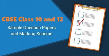 Class 10 and 12 Sample Question Paper & Marking Scheme for Exam 2020-21
