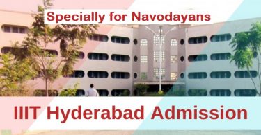 IIIT Hyderabad specially for navodayans 2021