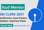 SBI New Recruitment of Clerk Jobs, Syllabus and Important Dates 2021