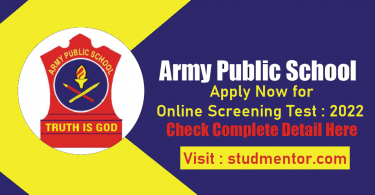 136 Army Public Schools APS Apply Now for Online Screening Test 2022