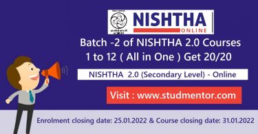 Batch -2 of NISHTHA 2.0 Courses 1 to 12 ( All in One ) Get 2020 Score Answer Key