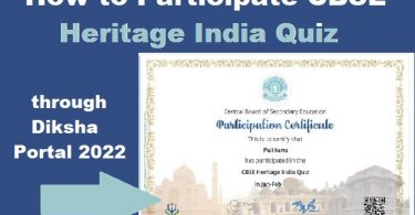 How to Participate CBSE Heritage India Quiz through Diksha Portal 2022