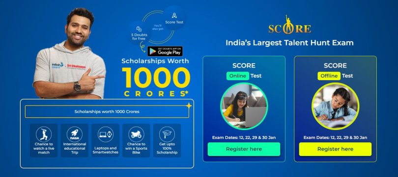 How to Register Participate in SCORE - India's Largest Talent Hunt Exam 2022