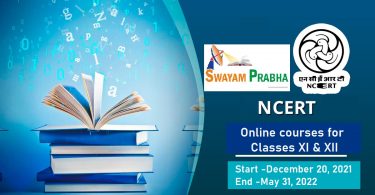 Online courses for classes XI XII offered by CBSE NCERT on SWAYAM 2022