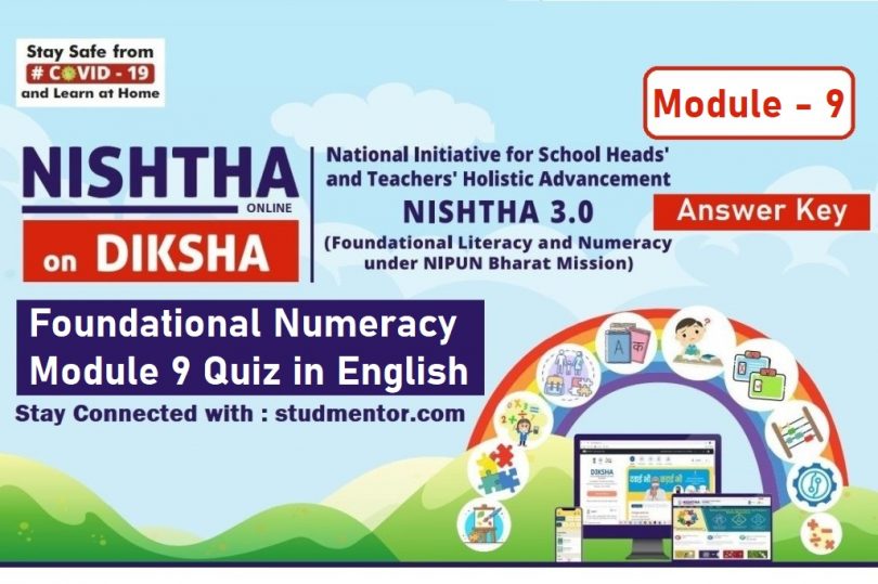 Foundational Numeracy Quiz Nishtha-3.0-Module-9-Quiz-Answer-Key-In-English