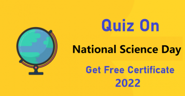 Quiz Competition with Certificate on National Science Day 28 February 2022
