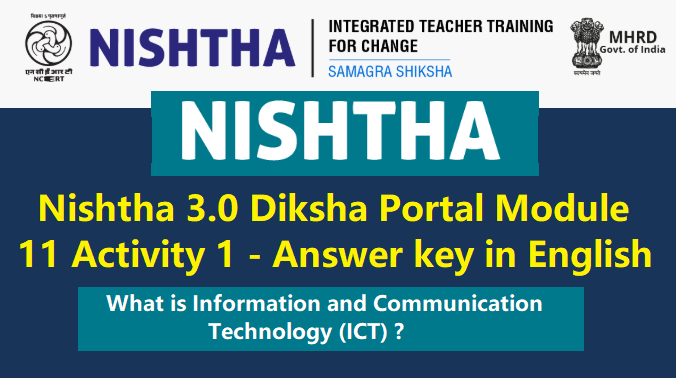 Nishtha 3.0 Diksha Portal Module 11 Activity 1 Answer key in English