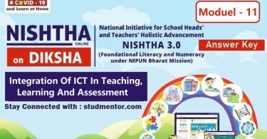 Nishtha 3.0 Diksha Portal Module FLN_11 Quiz 2022 Answer Key