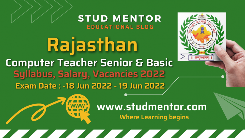 Rajasthan Computer Teacher Senior & Basic Syllabus, Vacancies 2022