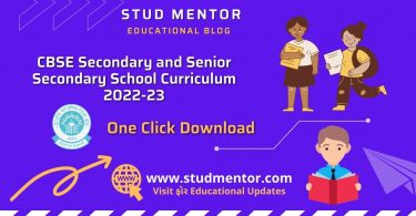 CBSE Secondary and Senior Secondary School Curriculum 2022-23