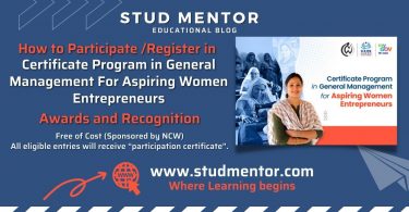 Certificate Program in General Management For Aspiring Women Entrepreneurs