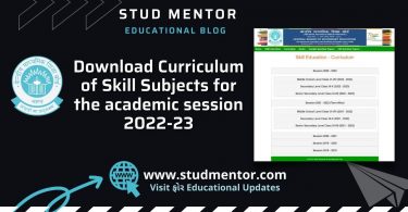 Download Curriculum of Skill Subjects for the academic session 2022-23