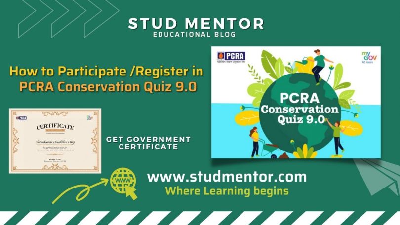 How to Participate Register in MyGov PCRA Conservation Quiz 9.0