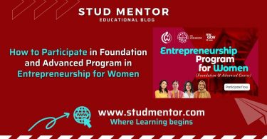 How to Participate in Foundation and Advanced Program in Entrepreneurship for Women