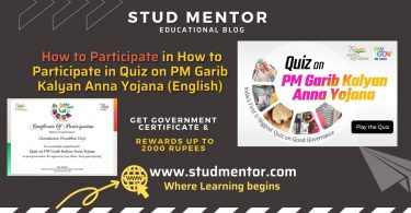 How to Participate in Quiz on PM Garib Kalyan Anna Yojana (English)