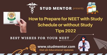 How to Prepare for NEET with Study Schedule or without Study - Tips 2022