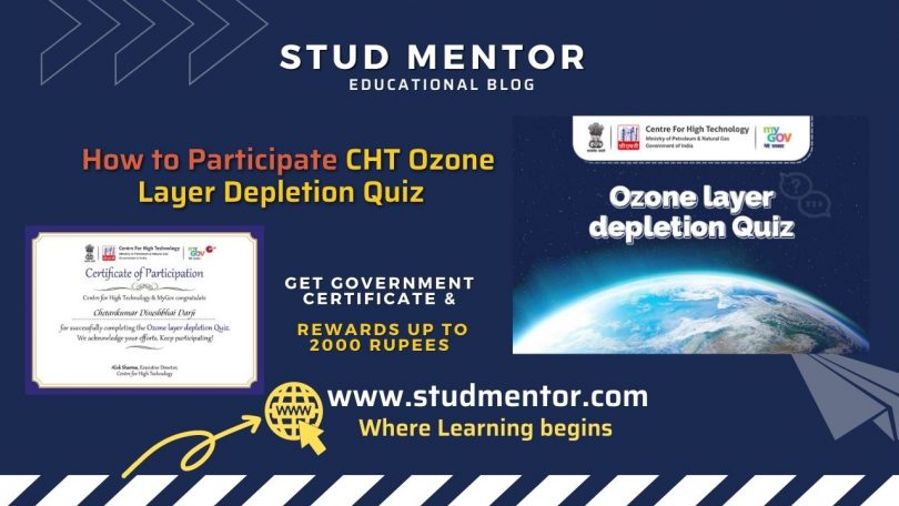 How to Register Participate in CHT Ozone Layer Depletion Quiz