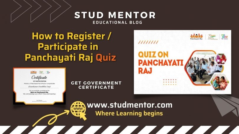 How to Register Participate in Quiz on Panchayati Raj 2022
