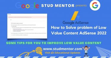 How to Solve problem of Low Value Content AdSense 2022