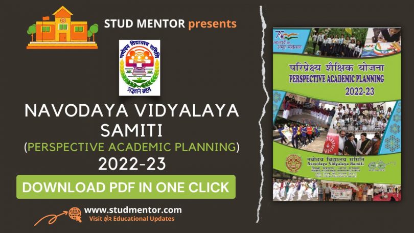 Download Navodaya PAP (Perspective Academic Planning) 2022-23