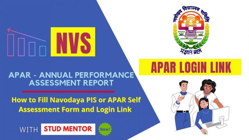 How to Fill Navodaya PIS or APAR Self Assessment Form and Login Link