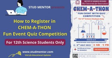How to Register in CHEM-A-THON Fun Event Quiz Competition