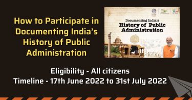 How to Participate in Documenting India’s History of Public Administration