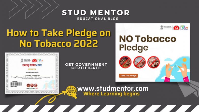 How to Take Pledge on No Tobacco 2022