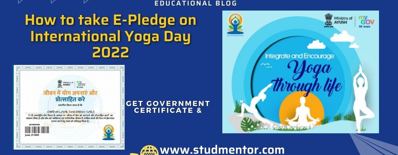 How to take E-Pledge on International Yoga Day 2022-23