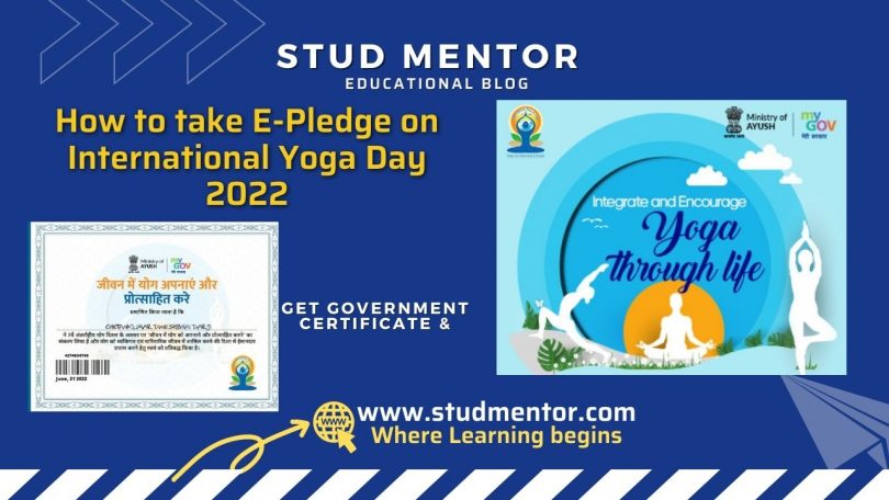 How to take E-Pledge on International Yoga Day 2022-23