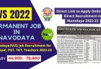 Navodaya(NVS) Job Recruitment for Principal, PGT, TGT, Teachers 2022-23