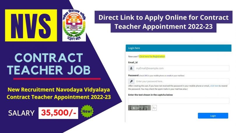 New Recruitment Navodaya Vidyalaya Contract Teacher Appointment 2022-23