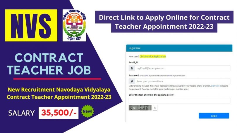 New Recruitment Navodaya Vidyalaya Contract Teacher Appointment 2022-23