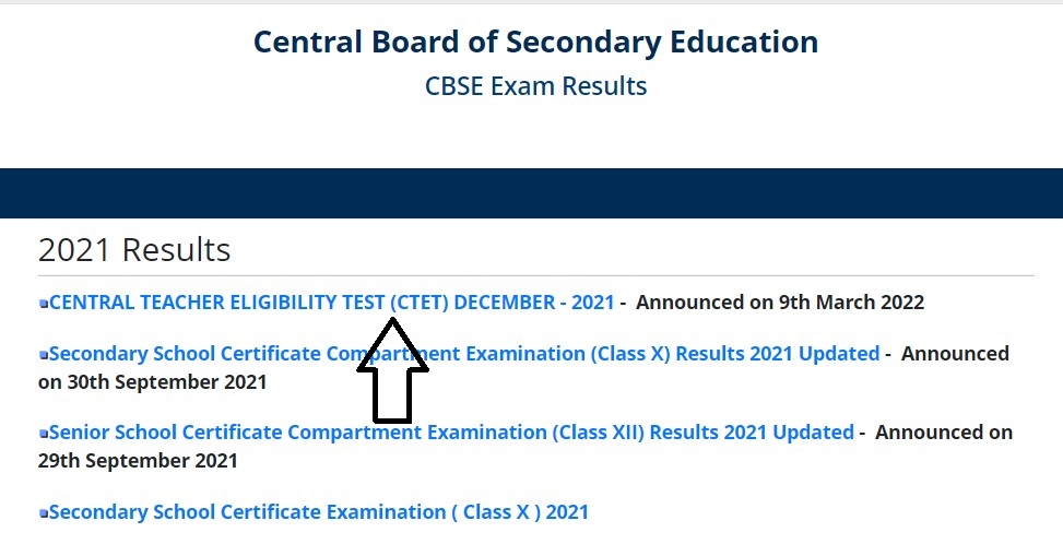 check the Result of CBSE CTET December 2021