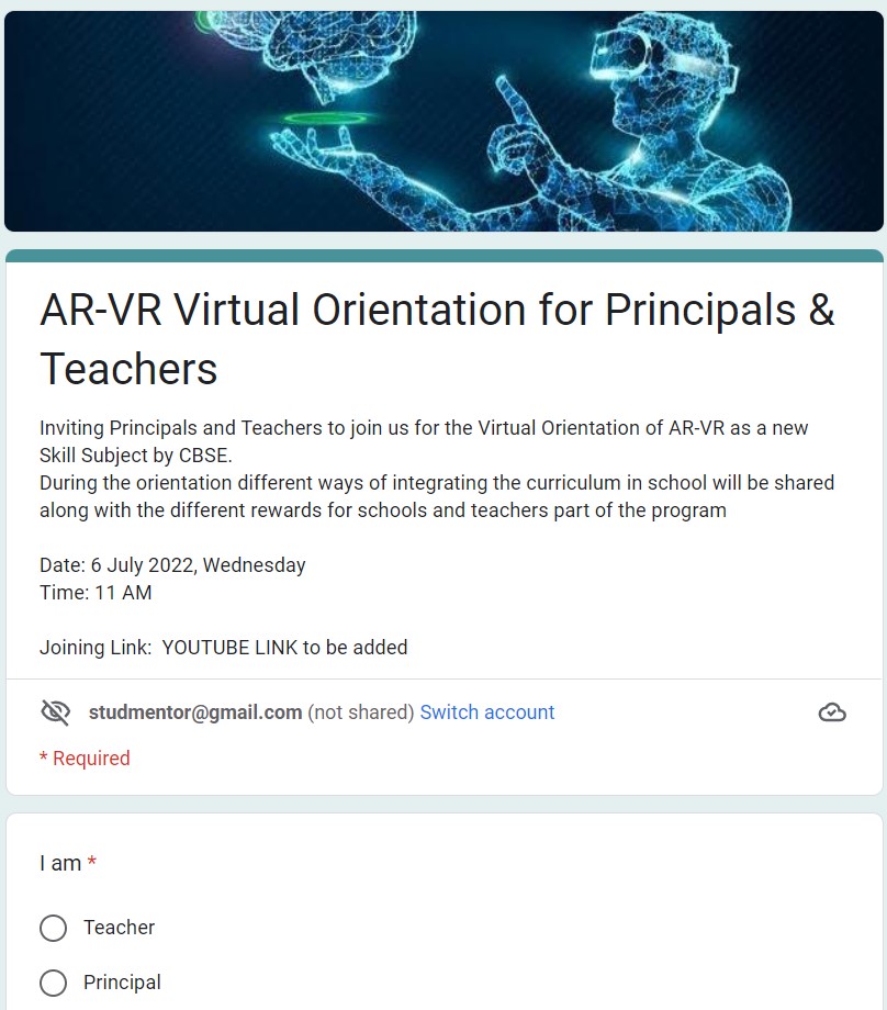 AR-VR Virtual Orientation for Principals & Teachers