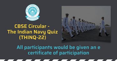 CBSE Circular - The Indian Navy Quiz (THINQ-22)
