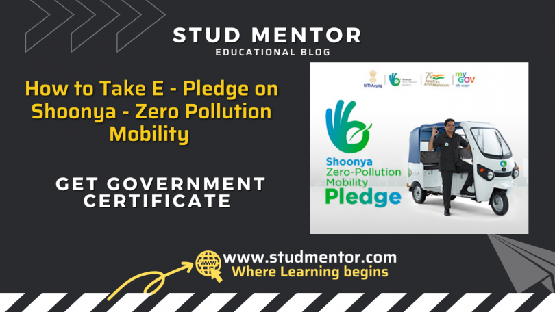 How to Take E - Pledge on Shoonya - Zero Pollution Mobility