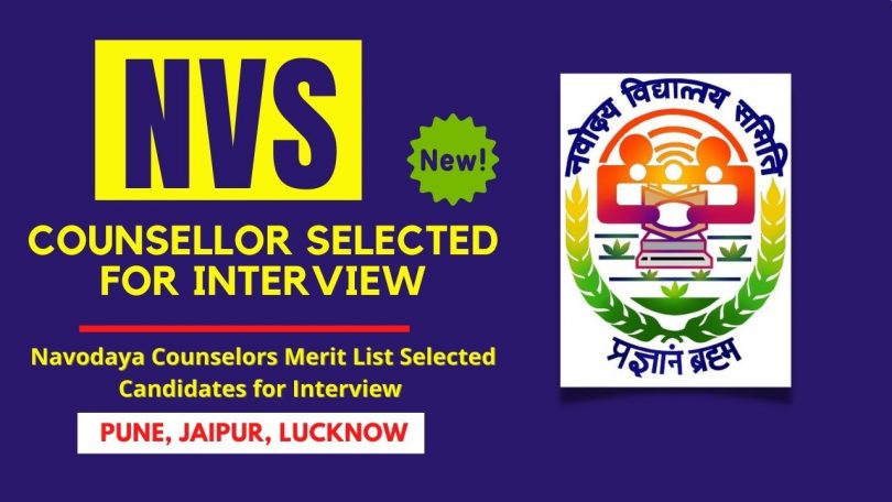 Navodaya Counselors Merit List Selected Candidates for Interview Personal Talk