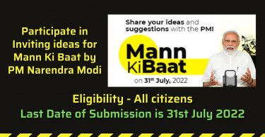 Participate in Inviting ideas for Mann Ki Baat by PM Narendra Modi