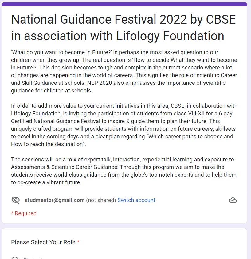 Registration Link of National Guidance Festival 2022