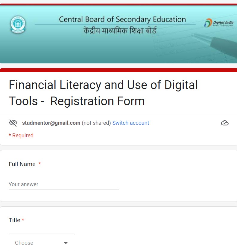 Financial Literacy and Use of Digital Tools Registration Link