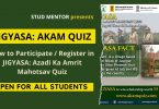 How to Participate Register in JIGYASA Azadi Ka Amrit Mahotsav Quiz 2022