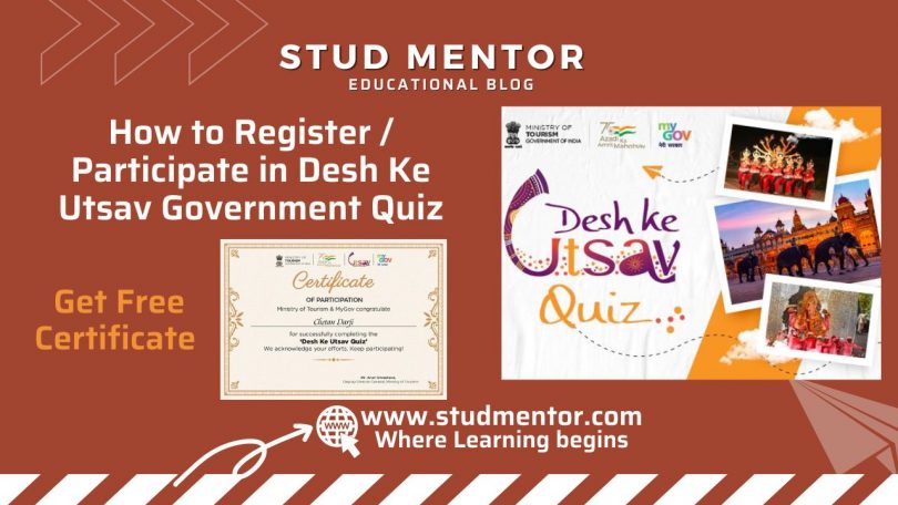 How to Register Participate in Desh Ke Utsav Government Quiz