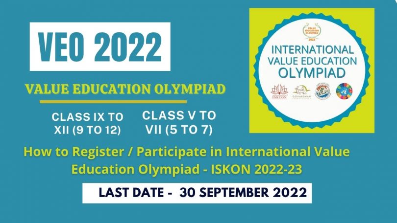 How to Register Participate in International Value Education Olympiad - ISKON 2022-23