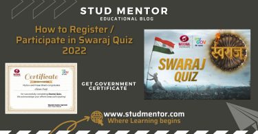 How to Register Participate in Swaraj Quiz 2022