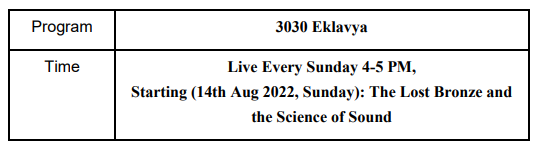 Live program of eklavya 3030